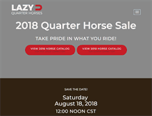 Tablet Screenshot of lazyuquarterhorses.com